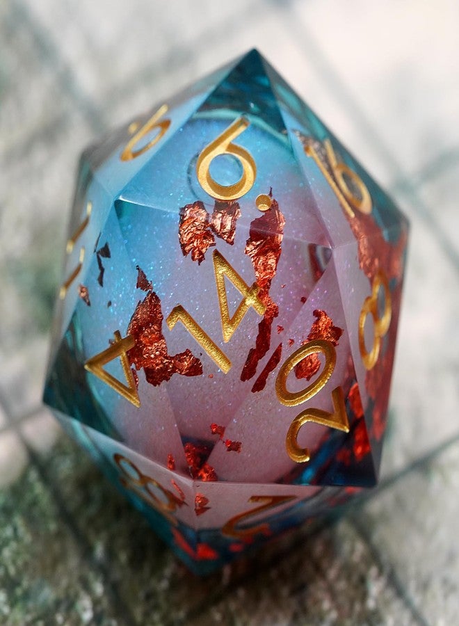 Maywin Dungeons and Dragons DND Dice D20, Liquid Core Dice Set D&D 33MM Oversized D20 Single Sharp Edge Resin dice with Gift Case, Polyhedral Dice for Role Playing Game - Image 4